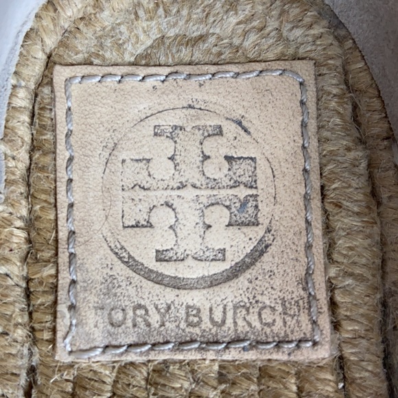 Tory Burch Flat Leather Logo Espadrilles Shoes Women’s Size 6 - Picture 13 of 16